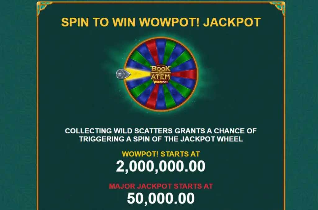 Book of Atem WowPot Spin To Win WowPot Jackpot