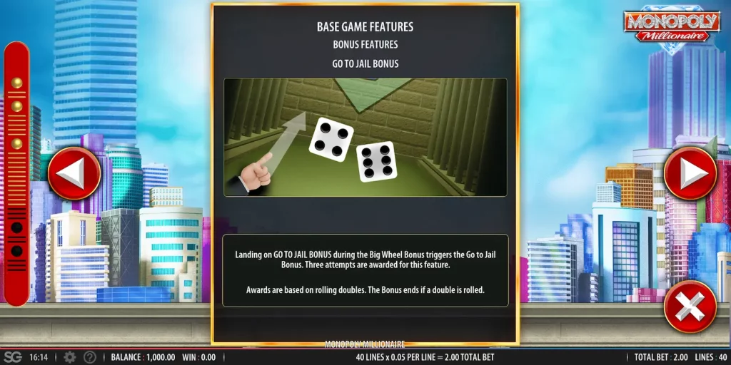 Monopoly Millionaire Go To Jail Bonus