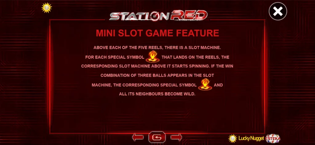 Station Red Mini Slot Game Feature