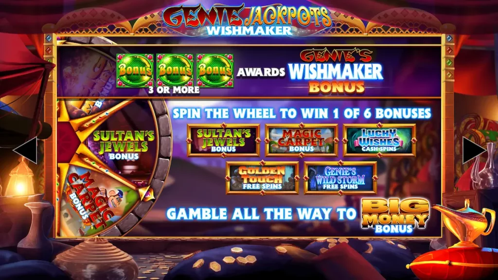 Genie Jackpots Wishmaker Bonus