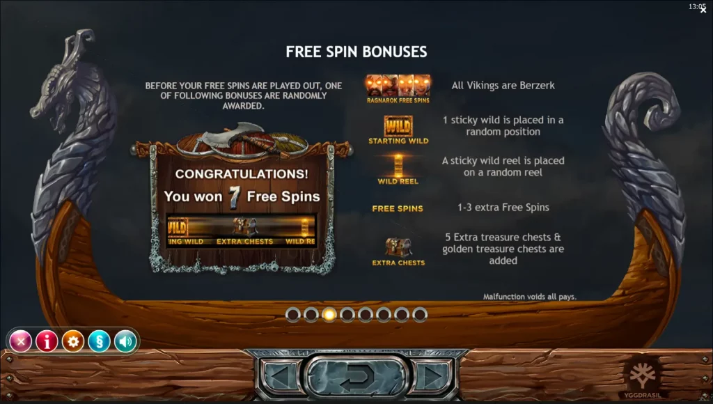 Vikings Go Berzerk Free Spin Bonuses