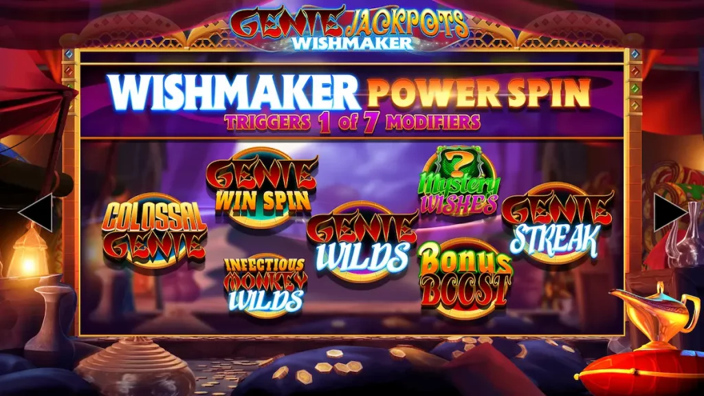 Genie Jackpots Wishmaker Power Spin
