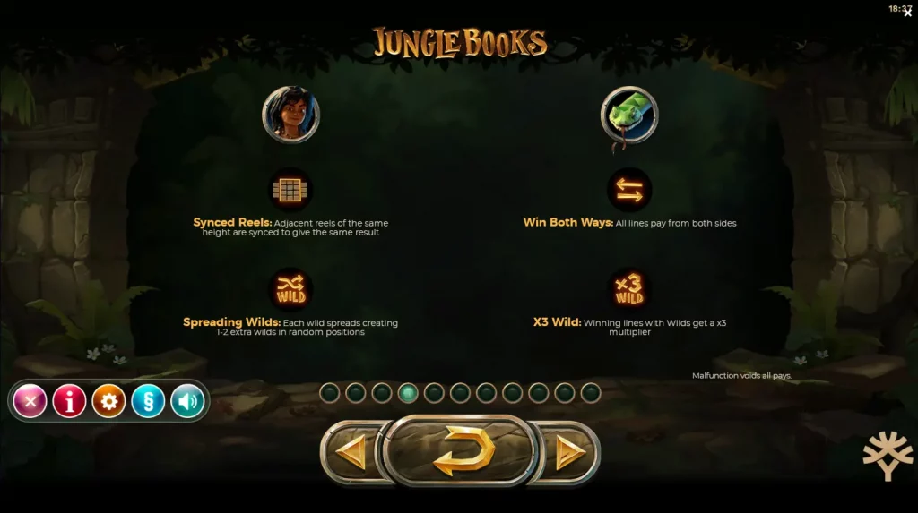 Jungle Books Paytable