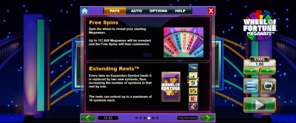 Wheel of Fortune Megaways Paytable Free Spins And Extending Reels