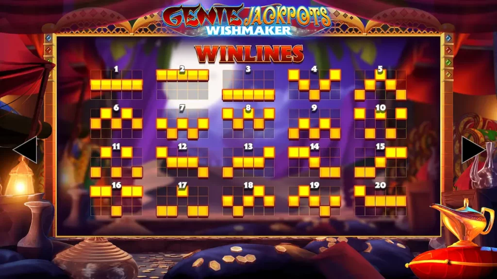 Genie Jackpots Wishmaker Winlines