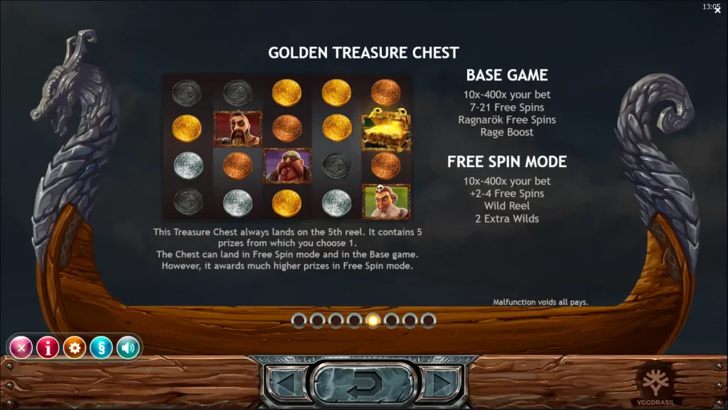 Vikings Go Berzerk Golden Treasure Chest