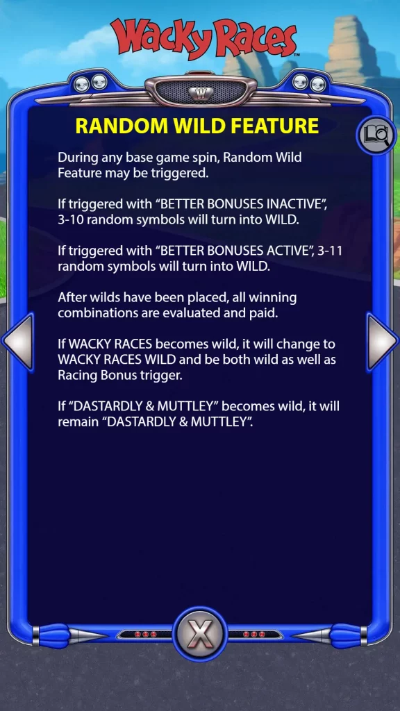 Wacky Races Random Wild Feature
