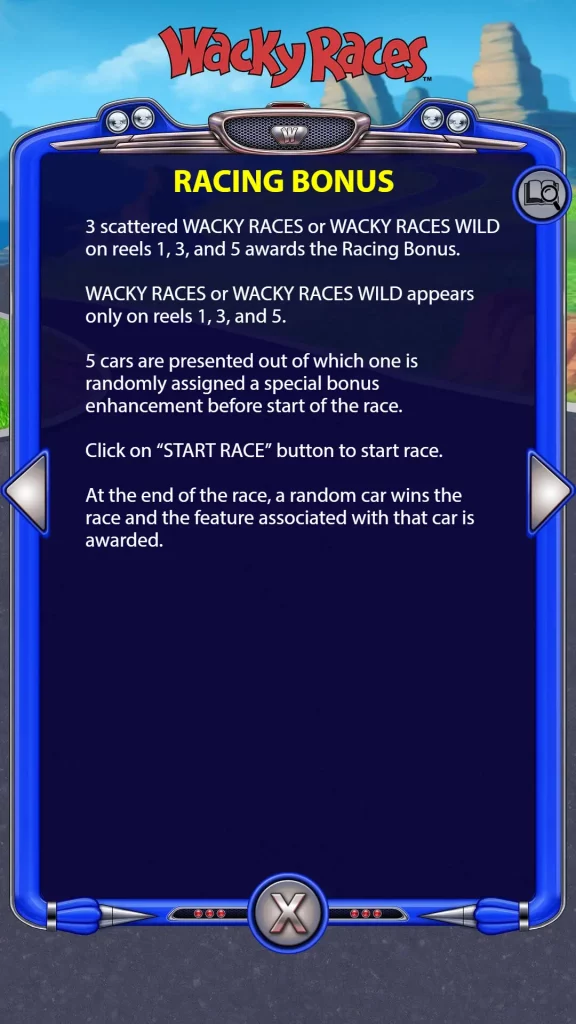 Wacky Races Racing Bonus