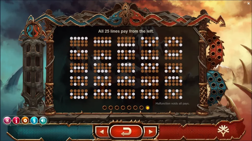 Double Dragons Paytable
