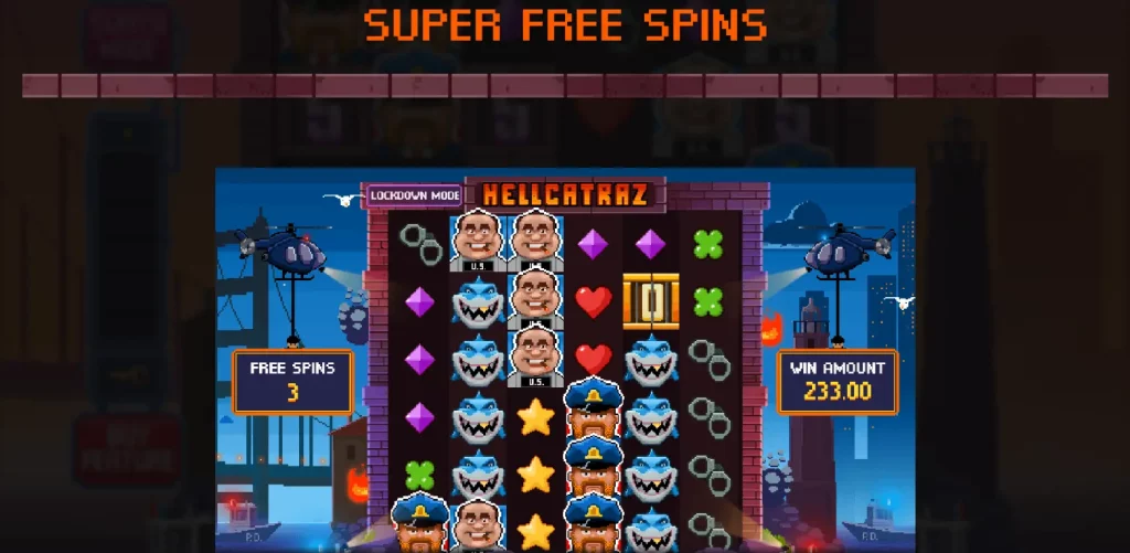 Hellcatraz Super Free Spins